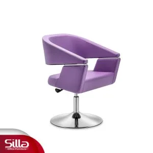 صندلی آرایشگاهی سیلا مدل R31 با پایه بشقابی و مکانیزم فنردار