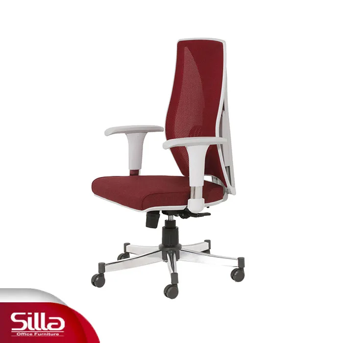 صندلی کارشناسی سیلا مدل B28i با پشتی توری و پایه کروم